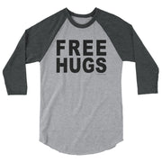 Free Hugs Raglan T-Shirt - 3/4 Sleeve