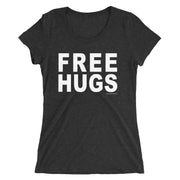 Women's Tri-Blend Free Hugs T-Shirt - Bold Color Collection