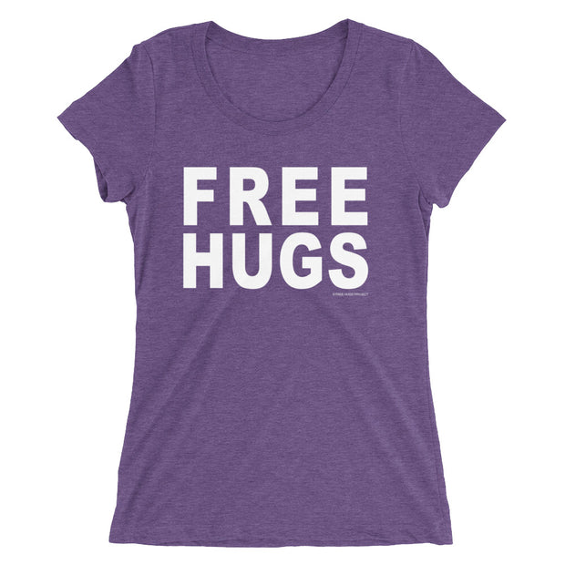 Women's Tri-Blend Free Hugs T-Shirt - Bold Color Collection